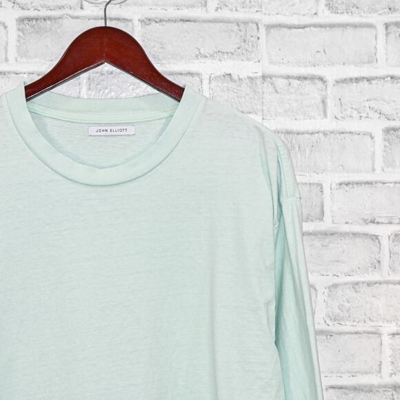 JOHN ELLIOTT Men's Long Sleeve Crew Pullover Shirt Light Blue Size 3 - Picture 5 of 7